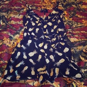 Black and white pineapple romper